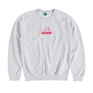 Moomin Unisex Adult Adventure Back Print Sweatshirt / Gray